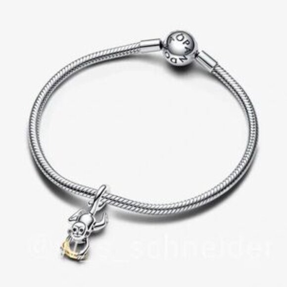 Pandora Two-tone Movable Monkey Dangle Charm - Picture 3 of 3
